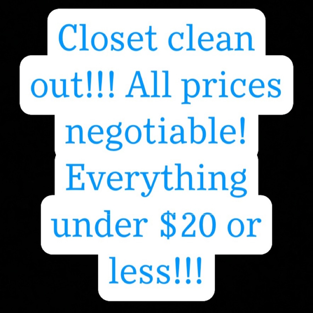 Closet clean out!!! Everything must go!